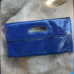 HOBO International Vintage Leather Clutch Blue